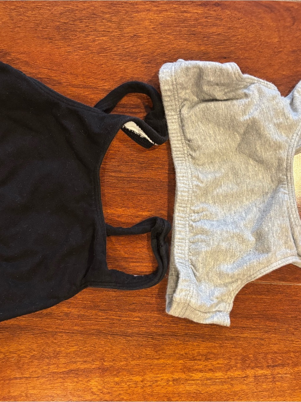 Fruit of the Loom Black and Gray Kids Tank Tops